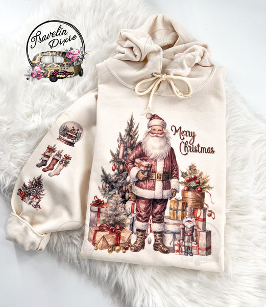Merry Vintage Santa ~ Tshirt, Sweatshirt or Hoodie