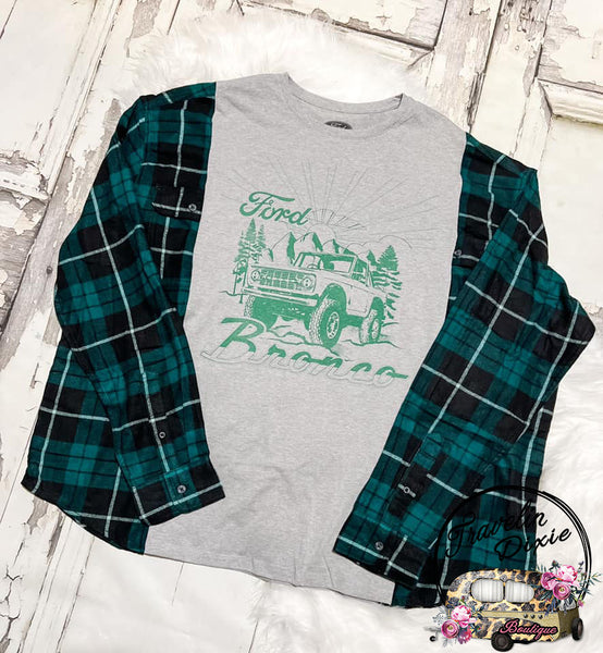 Bronco Dixie Smashup Reworked TFlannel ~ Authentic Tee ~ Limited Quantity