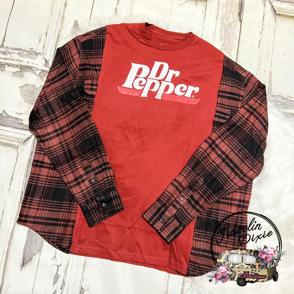 Dr Pepper Dixie Smashup Reworked TFlannel ~ Authentic Tee ~ Limited Quantity