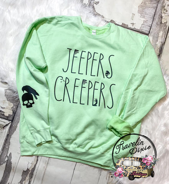 Jeepers Creepers Mint FontDeco Tshirt, Sweatshirt or Hoodie