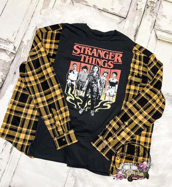 Stranger Things Dixie Smashup Reworked TFlannel ~ Authentic Tee ~ Limited Quantity