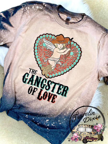 The Gangster Of Love Shoulder Bleached Short Sleeve Shirt