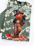 Spooky Stitches Fall Scarecrow Hand Bleached ~ Tshirt, Sweatshirt or Hoodie