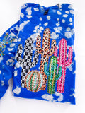 Desert Glam Faux Rhinestone Cactus Hand Bleached ~ Tshirt, Sweatshirt or Hoodie