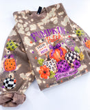 Pumpkin Patch Farm Checker Fall Hand Bleached ~ Tshirt, Sweatshirt or Hoodie