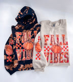 Fall Vibes Checkered Pumpkin ~ Tshirt, Sweatshirt or Hoodie