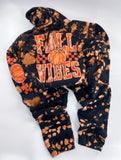 Fall Vibes Checkered Pumpkin Hand Bleached ~ Tshirt, Sweatshirt or Hoodie