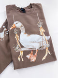Front Porch Goose Cottagecore Swing ~ Tshirt, Sweatshirt or Hoodie