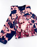 Santa Holiday Glam Christmas Hand Bleached ~ Tshirt, Sweatshirt or Hoodie