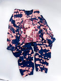 Santa Holiday Glam Christmas Hand Bleached ~ Tshirt, Sweatshirt or Hoodie