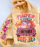 Pumpkins Smores Hayrides Bonfires ~ Tshirt, Sweatshirt or Hoodie