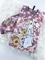 Sorta Sweet Sorta Spooky Halloween Ghost Marbled Sweatshirt or Hoodie
