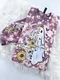 Sorta Sweet Sorta Spooky Halloween Ghost Marbled Sweatshirt or Hoodie