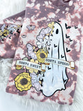 Sorta Sweet Sorta Spooky Halloween Ghost Marbled Sweatshirt or Hoodie