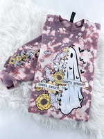 Sorta Sweet Sorta Spooky Halloween Ghost Marbled Sweatshirt or Hoodie