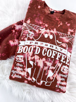 Freshly Boo'd Coffee Halloween Ghost Marbled Sweatshirt or Hoodie