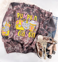 Pumpkin Season Fall Marbled Sweatshirt or Hoodie
