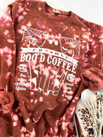 Freshly Boo'd Coffee Halloween Ghost Marbled Sweatshirt or Hoodie