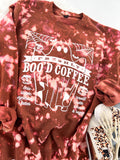 Freshly Boo'd Coffee Halloween Ghost Marbled Sweatshirt or Hoodie