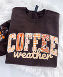 Coffee Weather Cocoa Patchwork ~ Sweatshirt or Hoodie