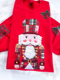 Merry Plaid Nutcracker Patchwork Christmas ~ Sweatshirt or Hoodie