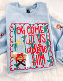 Oh Come let us Adore Him Baby Jesus Nativity ~ Sweatshirt or Hoodie