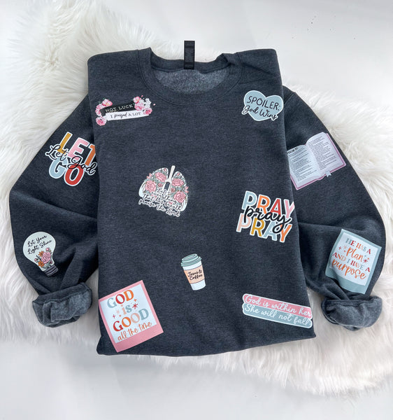 Faith Affirmation Bible Study Sticky Note ~ Sweatshirt or Hoodie