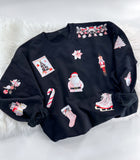 Vintage Retro Pink Christmas Toss ~ Sweatshirt or Hoodie