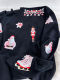 Vintage Retro Pink Christmas Toss ~ Sweatshirt or Hoodie
