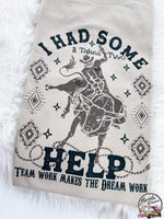 I had some help ~ It Takes two Bullriding ~ Tshirt, Sweatshirt or Hoodie
