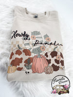 Howdy Pumpkin ~ Western Spooky Season Tee, Sweatshirt or Hoodie