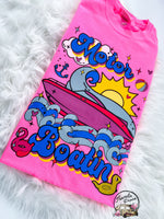 Motor Boatin Retro Boat Summer Comfy Colors Tshirt