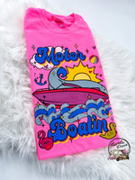 Motor Boatin Retro Boat Summer Comfy Colors Tshirt