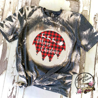 Merry Christmas Buffalo Plaid ~ Christmas Bleach Short Sleeve Shirt