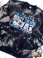 Baby It's Really Freakin Cold Outside ~ Bleached Christmas Crewneck Sweatshirt