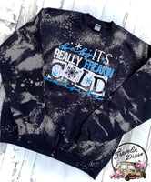 Baby It's Really Freakin Cold Outside ~ Bleached Christmas Crewneck Sweatshirt