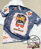 Messy Bun BasketBallLife Brushed Bleached Short Sleeve Shirt
