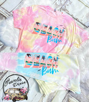 Beach Bum Rainbow Tie Dye Crewneck Pullover Sweatshirt
