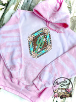 Cactus Dreams Bleached Hooded Sweatshirt