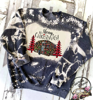 Merry Christmas Camper ~ Bleached Christmas Crewneck Sweatshirt