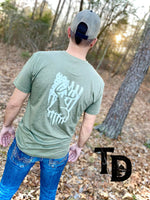 Men's American Hunting Short Sleeve Shirt - Front & Back Printing