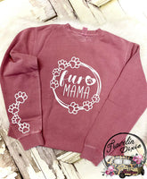 Fur Mama Paw Print CrewNeck Sweatshirt ~ TOP ONLY - See Separate Listing for Pants