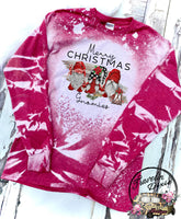 Merry Christmas Gnomies ~ Gnomes ~ Bleached Long Sleeve