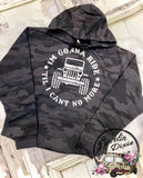 Gonna Ride Till I Can't No More Black Camo Offroad Hoodie ~ HOODIE ONLY - See Separate Listing for Pants