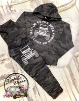 Gonna Ride Till I Can't No More Black Camo Offroad Hoodie ~ HOODIE ONLY - See Separate Listing for Pants