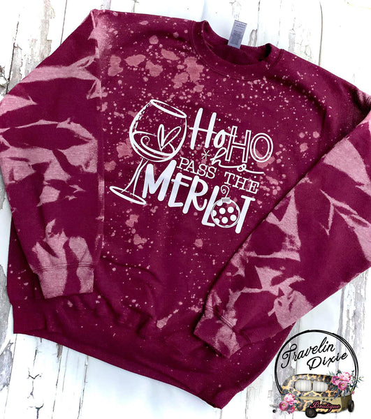 Bleached maroon sweatshirt outlet