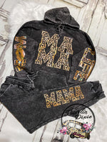 Holographic MAMA Black Acid Wash Hoodie ~ HOODIE ONLY - See Separate Listing for Pants