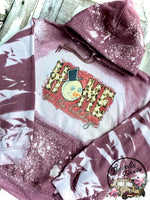 Home for the Holidays ~ Snowman ~ Bleached Christmas Hoodie