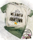 Part of Me will always be Half of My Hometown Bleached Short Sleeve Shirt