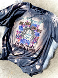 Love you till my Lungs give out Bleached Short Sleeve Shirt